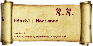 Mészöly Marianna névjegykártya