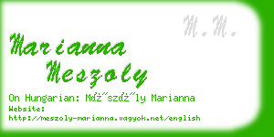 marianna meszoly business card